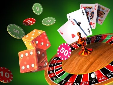 Live dealer studio overview with table screens